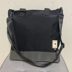 le coq sportif ルコックスポルティフ 2WAY ショルダーバッグ トートバッグ ブラック 美品のサムネイル