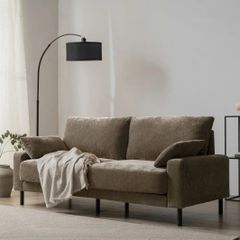 北欧デザイン ソファ ラウル 2.5人掛け キャメル レザータイプ 美品