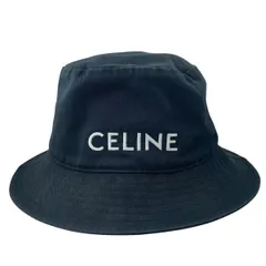 【中古】CELINE セリーヌ ロゴバケットハット ブラック 2AUO4968P.38UB  Lサイズ ブラックロゴハット 26020464 RDのサムネイル