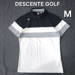 美品 デサントゴルフ 近年 モックネックシャツ ホワイト O LL 速乾
