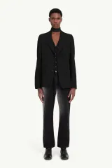 (新品) MM6 Maison Margiela エムエムシックス メゾン マルジェラ プレッсед クリーズ ウール ブレンド ジャケットのサムネイル