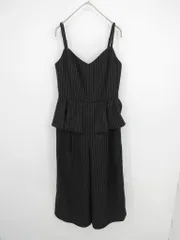 新品 rienda リエンダ ストライプ オールインワン sizeS/黒  ■◇ レディースのサムネイル