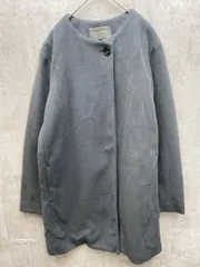 A DAY IN THE LIFE UNITED ARROWS アデイインザライフ ユナイテッドアローズ ニットビーバー ノーカラーコート size38/ダークグレー ◇■レディースのサムネイル