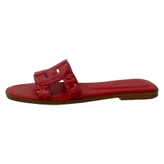 COLE HAAN(コールハーン) サンダル 6 1/2 B レディース - レッド 型押し加工 レザーのサムネイル