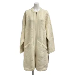 エルメス コート サイズ34 S レディース美品  - 3H2101D4 アイボリー 長袖/ニット/ジップアップ/ポンチョコート/2023AW/秋/冬 ウールのサムネイル