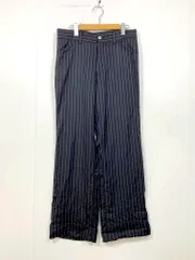 tricot COMME des GARCONS トリココムデギャルソン ストライプ パンツ sizeM/黒 ■■◎メンズのサムネイル