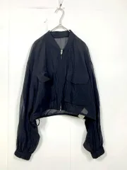 SALON adam et rop サロンアダムエロペ シアークロップド ブルゾン ジャケット sizeF/黒  ■■ レディースのサムネイル