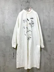 新品 l'atelier du savon アトリエドゥサボン 長袖 刺繍 シャツ ワンピース sizeF/白 ■■◎レディースのサムネイル