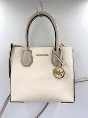 新品同様 タグ付きマイケルコース 2WAY トートバッグ ホワイト レザー 