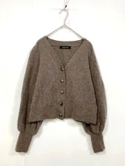 LOUNIE ルーニィ ボリュームスリーブ ショート カーディガン sizeF/茶 ■◇ レディースのサムネイル