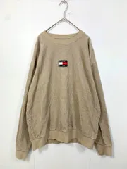 tommy jeans トミージーンズ フラッグロゴコーデュロイトレーナー スウェット sizeM/ベージュ ◇■ メンズのサムネイル