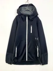 美品 UNDER ARMOUR アンダーアーマー ニット ハイブリッド フルジップ ジャケット sizeM/黒 ■■ メンズのサムネイル