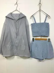 新品 mystic ミスティック シアーパーカー4SETスイムウェア 水着 sizeS/青 ■◆◎レディースのサムネイル