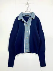 新品 SCOTCLUB スコットクラブ デニムドッキングリブニット カーディガン size9号/濃紺 ■◇◎レディースのサムネイル