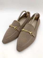 green label relaxing グリーンレーベルリラクシング ユナイテッドアローズ ウェルネス ニット ローファー フラット パンプス size24.5/ベージュ ■■ レディースのサムネイル