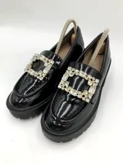 RANDA ランダ 厚底 ビジューモチーフボリュームソール ローファー シューズ sizeS/黒 ■■ レディースのサムネイル