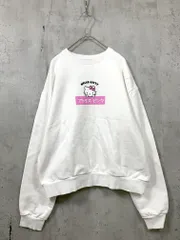 HELLO KITTY x atmos pink ハローキティ × アトモス ピンク ボックス ロゴ スウエット シャツ sizeF/白 ■■ レディースのサムネイル