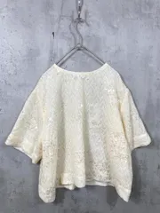 新品 OPAQUE.CLIP オペークドットクリップ スパンコール ブラウス シャツ size38/M/ライトベージュ ■◆ レディースのサムネイル
