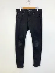 AZUL BY MOUSSY アズールバイマウジー ストレッチ ユーズド加工 DENIM スキニー デニムパンツ sizeL/黒 ■■ メンズのサムネイル