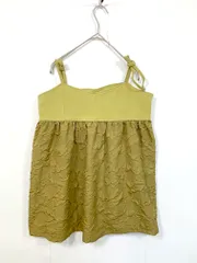 Ray BEAMS レイビームス フェミニン フクレ ジャガード キリカエ キャミソール size1/黄 ■■ レディースのサムネイル