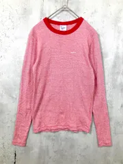 Miller×human woman ミラー×ヒューマンウーマン ロングスリーブ 別注パネルリブ Tシャツ sizeM/赤 ■■ レディースのサムネイル