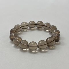 大玉13mm】スモーキールチルクォーツ 天然石ブレスレット 内周17cm