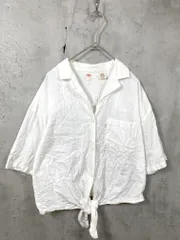LEVI'S リーバイス クローバーシャツ 半袖 コットン フロントデザイン ブラウス シャツ sizeXS/白 ■◆ レディースのサムネイル