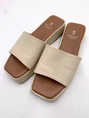 Rope Picnic ロペピクニック スクエアトゥプラットフォームカップソールミュール ミュール サンダル size23.5/ベージュ ■◆ レディースのサムネイル