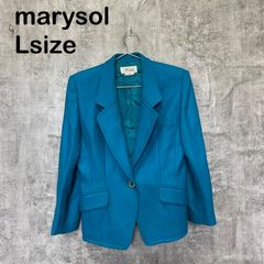 [k-744]Marysol 마리솔 40 L 테일러드 재킷 이탈리아 원단 울 블루 블루 싱글 금 버튼 여성 품위