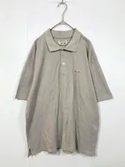 THE FOX Collection MONO-MART モノマート ワンポイント ワッペン キツネ 鹿の子 ポロシャツ sizeL/ベージュ ■◆ メンズのサムネイル