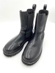 LOUNGEDRESS ラウンジドレス GALENA/ガレナ 合成皮革 メタルパーツ サイドゴア ブーツ size37/黒 ■■ レディースのサムネイル