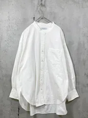 heliopole エリオポール コットン ノーカラー 長袖 オーバー ブラウス シャツ size38/オフホワイト ■■ レディースのサムネイル