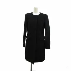 ジェイクルー J.CREW ロングコート 黒 ブラック ノーカラー 長袖 /SH ■GY08のサムネイル