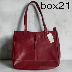 box21 トートバッグ レッド レザー ショルダーバッグのサムネイル