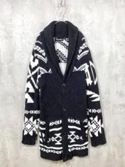 JACKROSE ジャックローズ エスニック イーグルニット ショールカラー カーディガン size3/黒 ■■ メンズのサムネイル