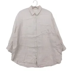 apart by lowrys アパートバイローリーズ 長袖シャツ トップス リネン レギュラーカラー ブラウス 七分袖 オフホワイト F レディース 【中古】のサムネイル