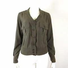 ブランバスク blanc basque ジャケット ノーカラー ミリタリージャケット モッズ M 38 カーキ BB34-118のサムネイル