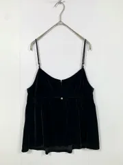 OPAQUE.CLIP オペークドットクリップ 光沢 ベロアキャミ ブラウス キャミソール sizeM/黒 ■■ レディースのサムネイル