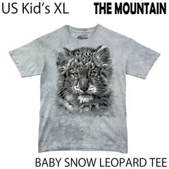 【USED／USキッズXL】THE MOUNTAIN タイダイ TEE ベイビー スノーレオパード グレーのサムネイル