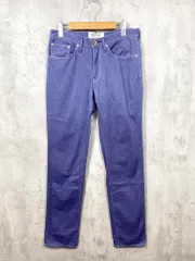 GLOSTER グロスター ストレート シンプル カジュアル 配色ステッチ コットン ロング パンツ sizeS/青 ■■ メンズのサムネイル