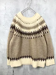 Auntie Rosa Holiday アンティローザホリデー ノルディックオーバーサイズ ニット セーター sizeF/ベージュ  ■■ レディースのサムネイル