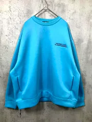 SHIPS シップス ビッグシルエット COPYRIGHT ロゴ刺繍 ポンチ スウェット sizeM/水色 ■■メンズのサムネイル