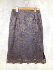 Rouge vif ルージュヴィフ アバハウス 3135-03-70002 レース スリット ロング スカート size36/茶 ■■レディースのサムネイル