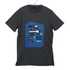 LANVIN ランバン 半袖Ｔシャツ ロゴ プリント クルーネック カットソー トップス イタリア製 グレー XS メンズ 【中古】のサムネイル