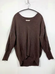 Perle Peche ペルルペッシュ 4008021004 アイレットオーバーVネック ニット セーター size38/茶 ◇■レディースのサムネイル