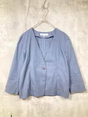 NATURAL BEAUTY BASIC ナチュラルビューティーベーシック 017-9155535 ライトブロードカラーレス ジャケット sizeL/グレー ■■レディースのサムネイル