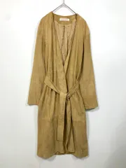 DRESSTERIOR ドレステリア 085-98020 レザー ノーカラー コート ベージュ ■■◎レディースのサムネイル