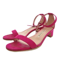 マノロブラニク MANOLO BLAHNIK サンダル スリングバック スエード 37 紫 パープル /FF IBO100のサムネイル