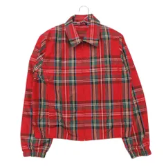 YUKI TORII ユキトリイ ナイロンジャケット ジップ チェック柄 アウター 日本製 レッド 38【M】 レディース 【中古】のサムネイル