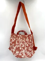 新品 ROOTOTE ルートート LT デリ エスニック ファブリック 丸底 ショルダー トート バッグ オレンジレッド ■■レディースのサムネイル